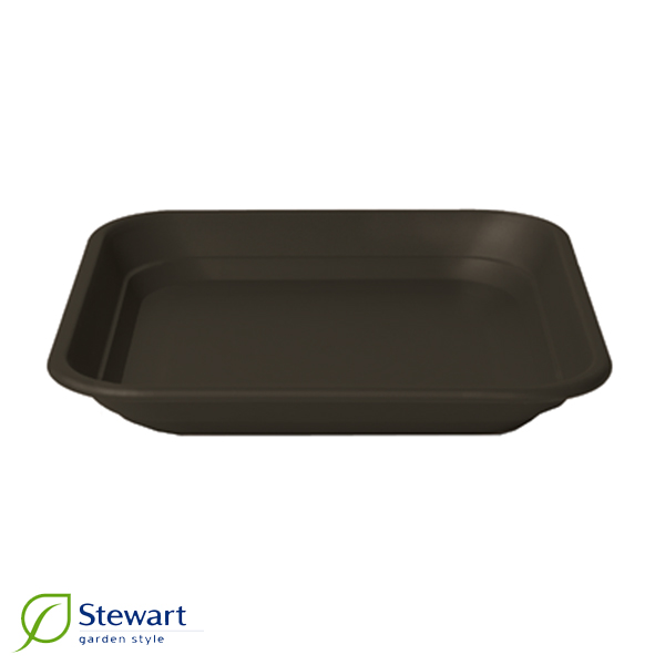 Fat fyrkantigt 40cm Balconniere svart