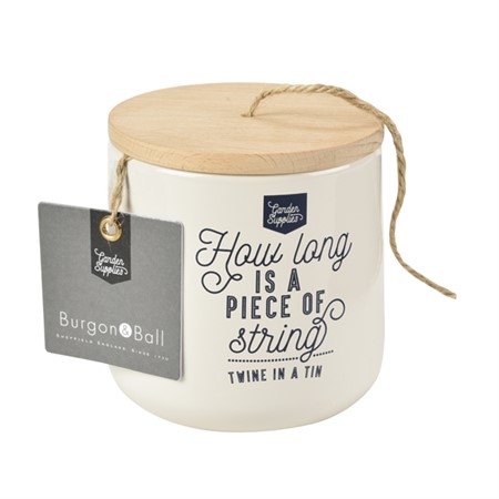 Jutesnöre natur 120m i sandfärgad burk