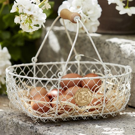 Skördekorg galvad stål S Conran - Small, cremevit