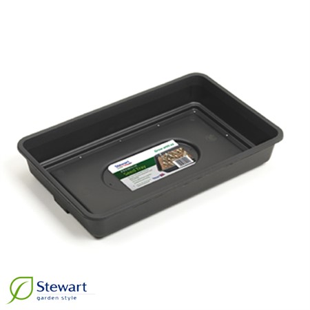 Sålåda låg med hål 38cm, svart