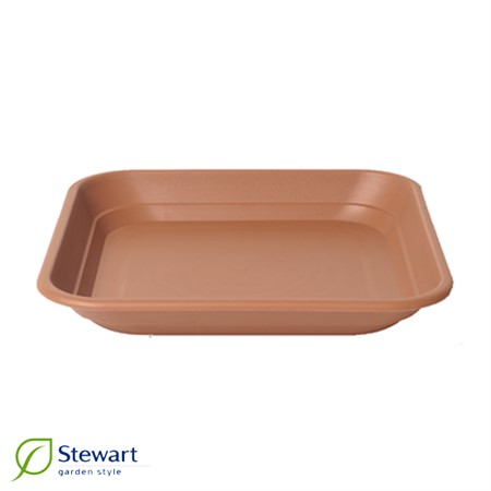 Fat fyrkantigt 30cm Balconniere terracotta