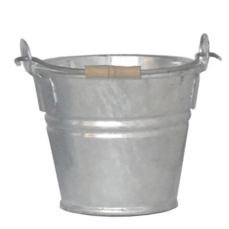 Hink  Zink m trä-htag Dia. 26 cm, 7,5 L