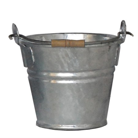 Hink  Zink m trä-htag Dia. 22 cm, 4,5L