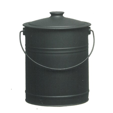 Askhink m lock svart, dia 26 x h30,5 cm