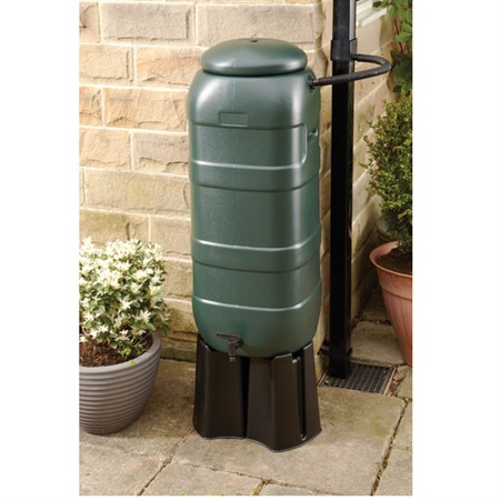 Vattentunna 100L m ställ, kran o omkastare