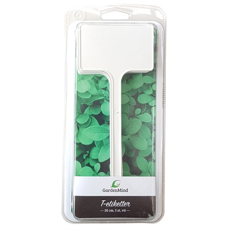 T-etikett rak 20 cm, vit 5 st