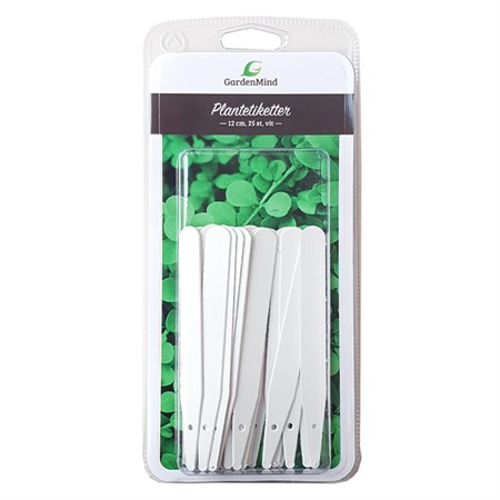 Etiketter 12 cm, vit 25 st