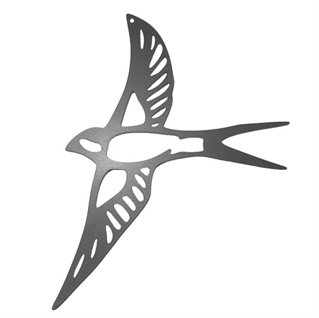 Svala flygande, svart matt, 15*20 cm