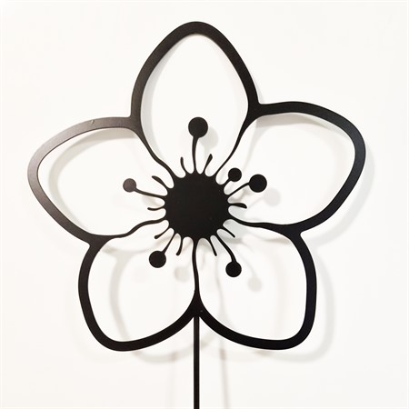 Körsbärsblomma i metall - Svart