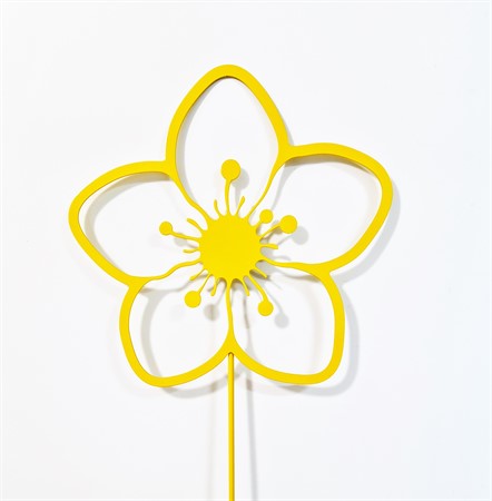 Körsbärsblomma i metall - Gul