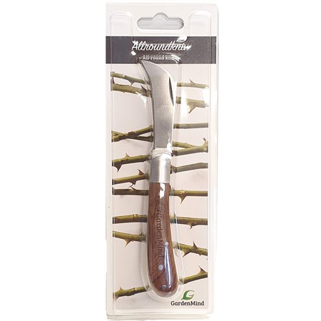 Allround-kniv rostfri, böjd, för hårda stjälkar