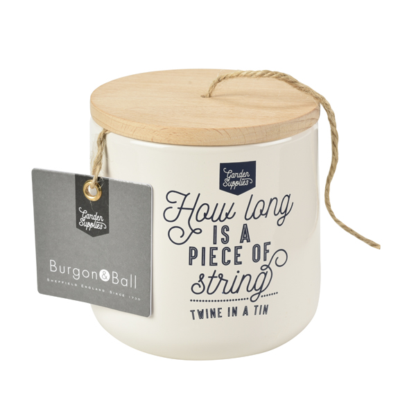 Jutesnöre natur 120m i sandfärgad burk