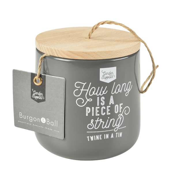 Jutesnöre natur 120m i grå burk