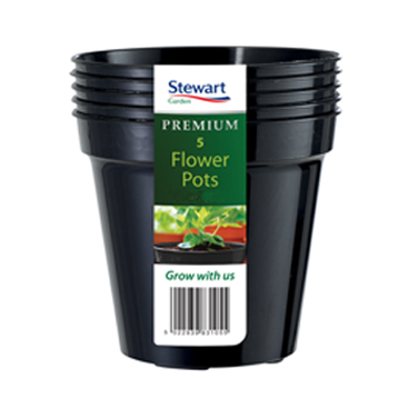 Plastkruka 3', svart, 10-pack