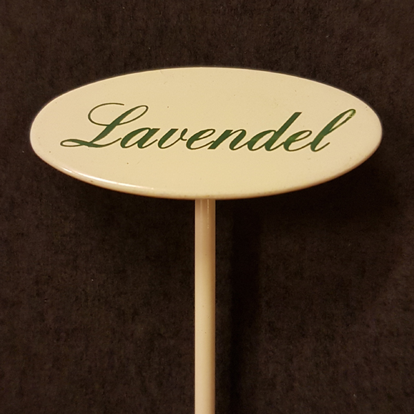 Lavendel skylt liten på spjut