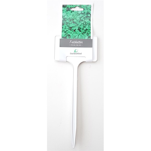 T-etikett rak 24 cm, vit 3 st