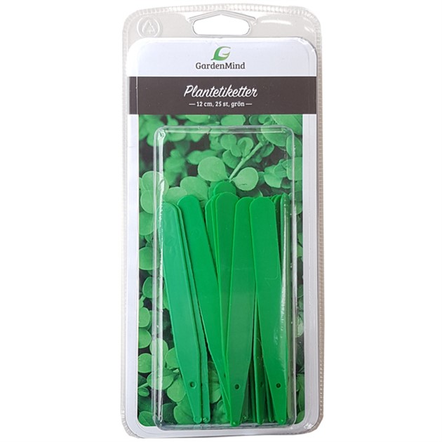 Etiketter 12 cm, grön 25 st