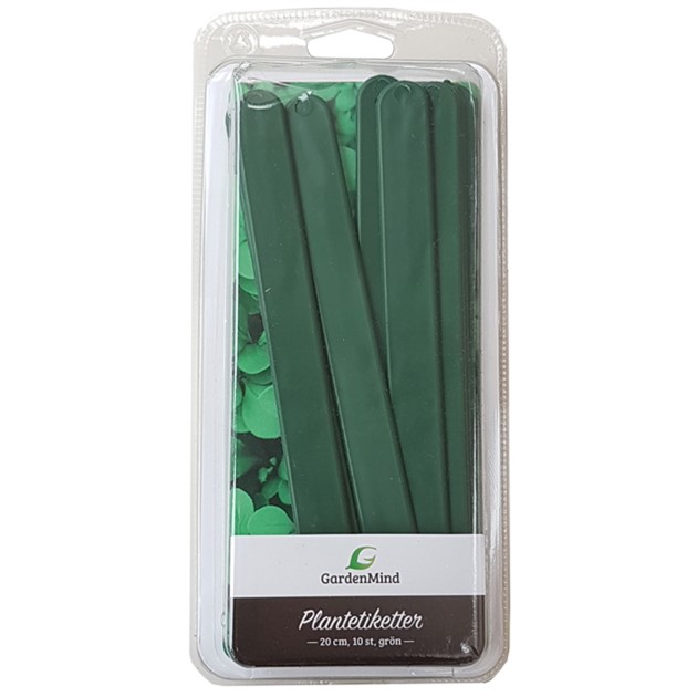 Etiketter 20 cm, grön 10 st