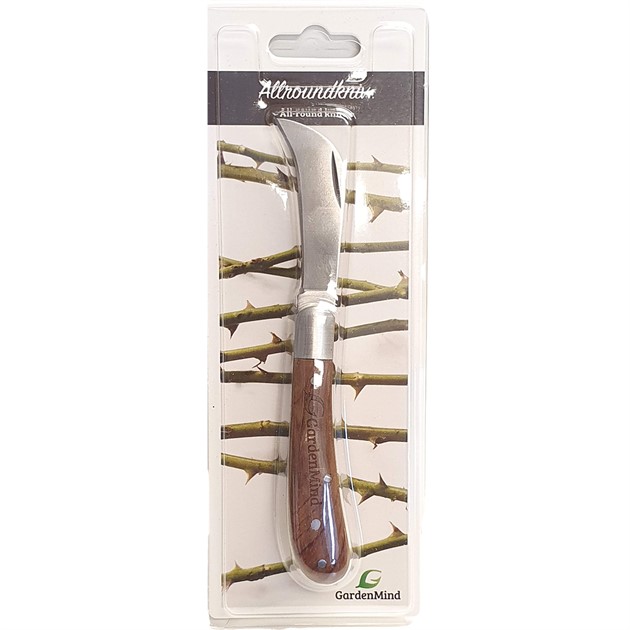 Allround-kniv rostfri, böjd, för hårda stjälkar